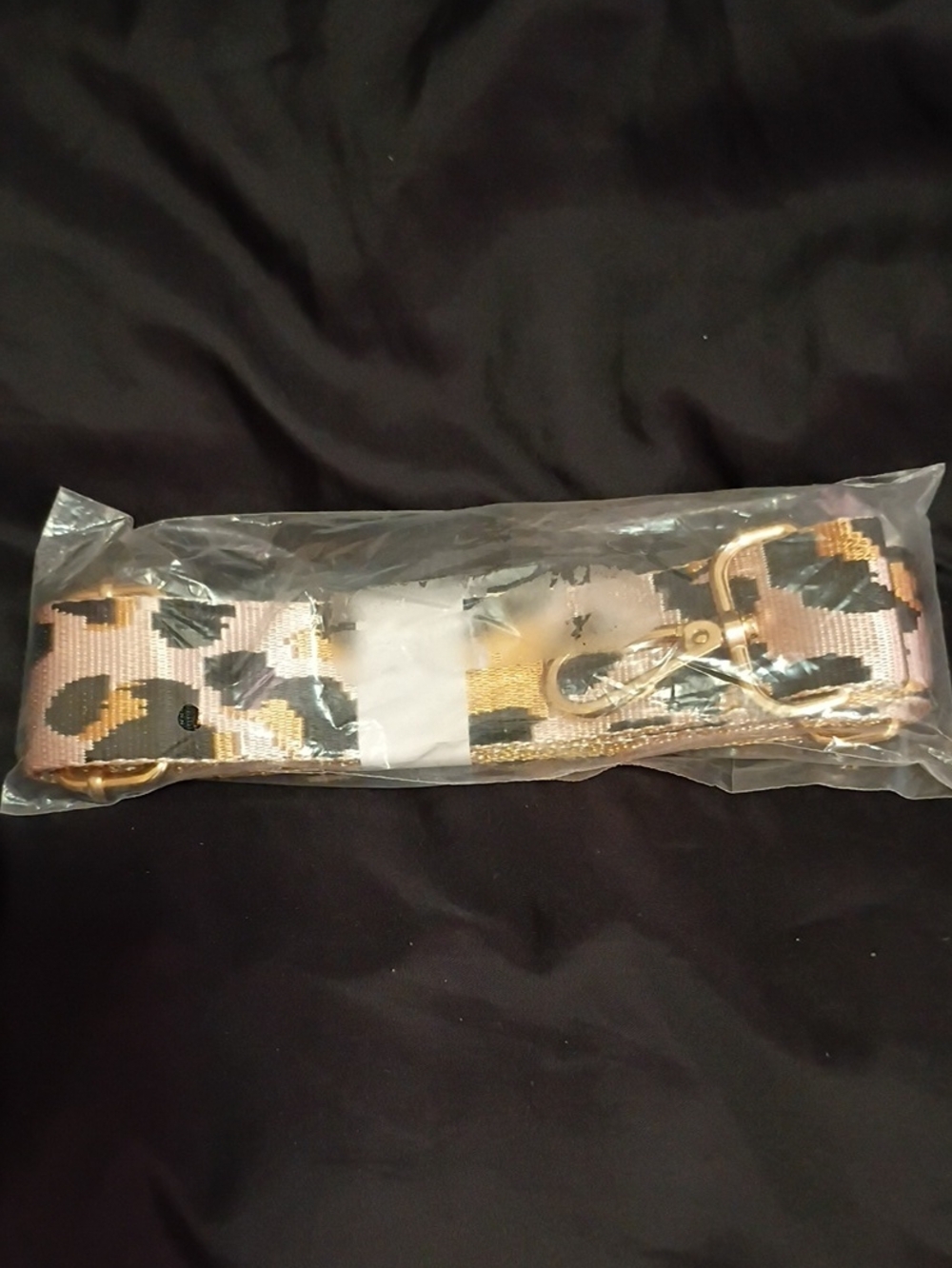 Adjustable Pink Camo Strap with Gold Hardware